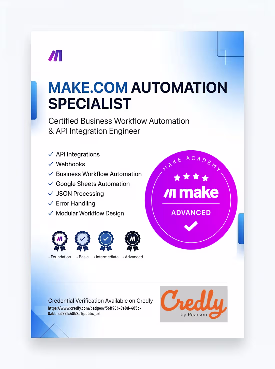 Cover image for Certified Make.com Advanced Automation Specialist