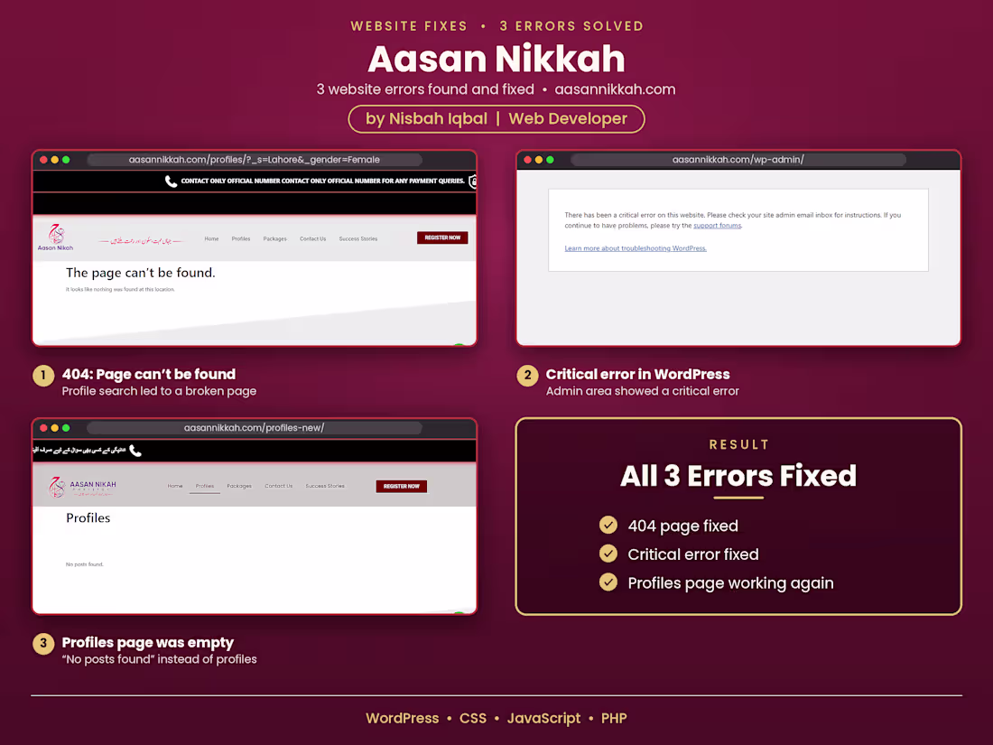 Cover image for Title: Aasan Nikkah Matrimonial Website