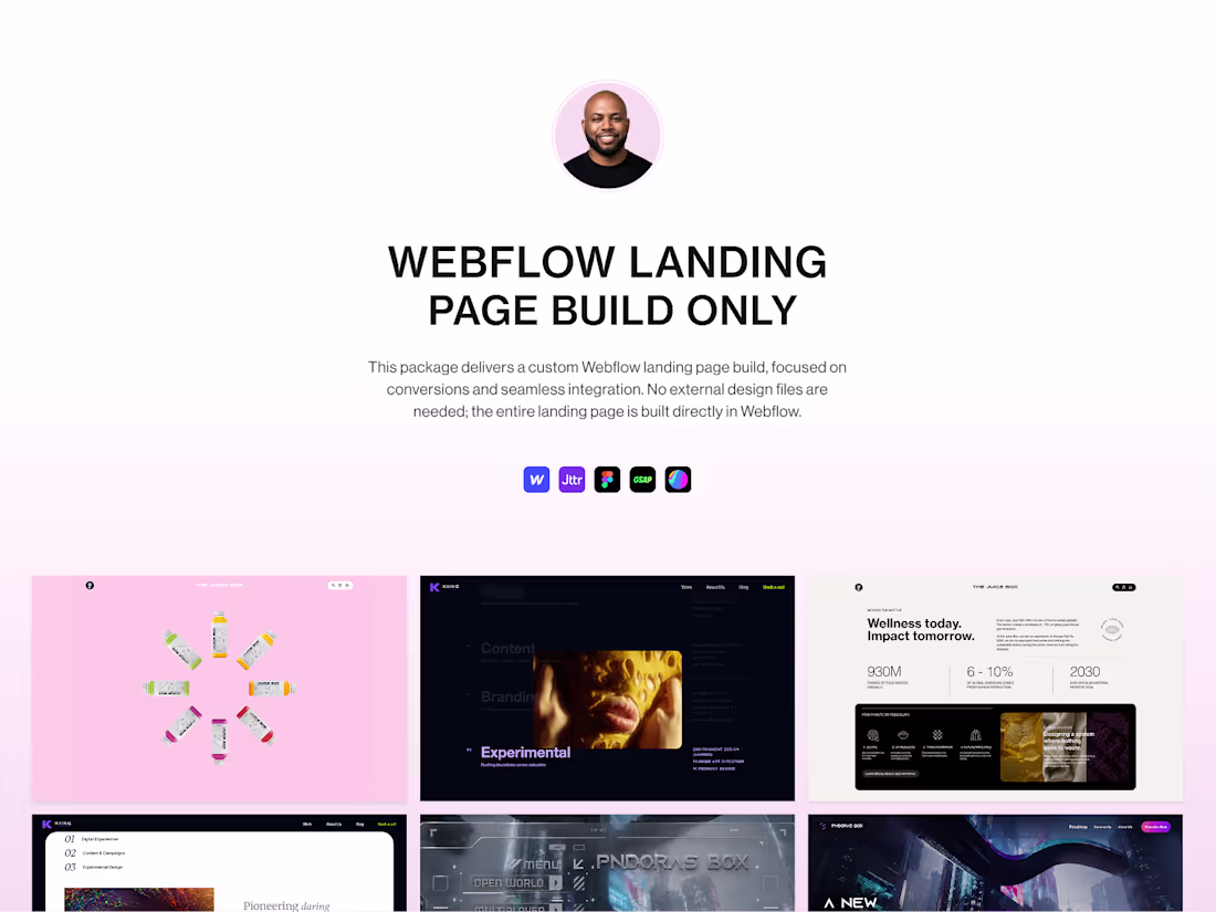 Cover image for Webflow Landing Page Build Only
