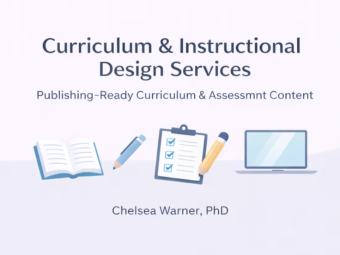 Cover image for K–12 Literacy Curriculum & eLearning Designer
