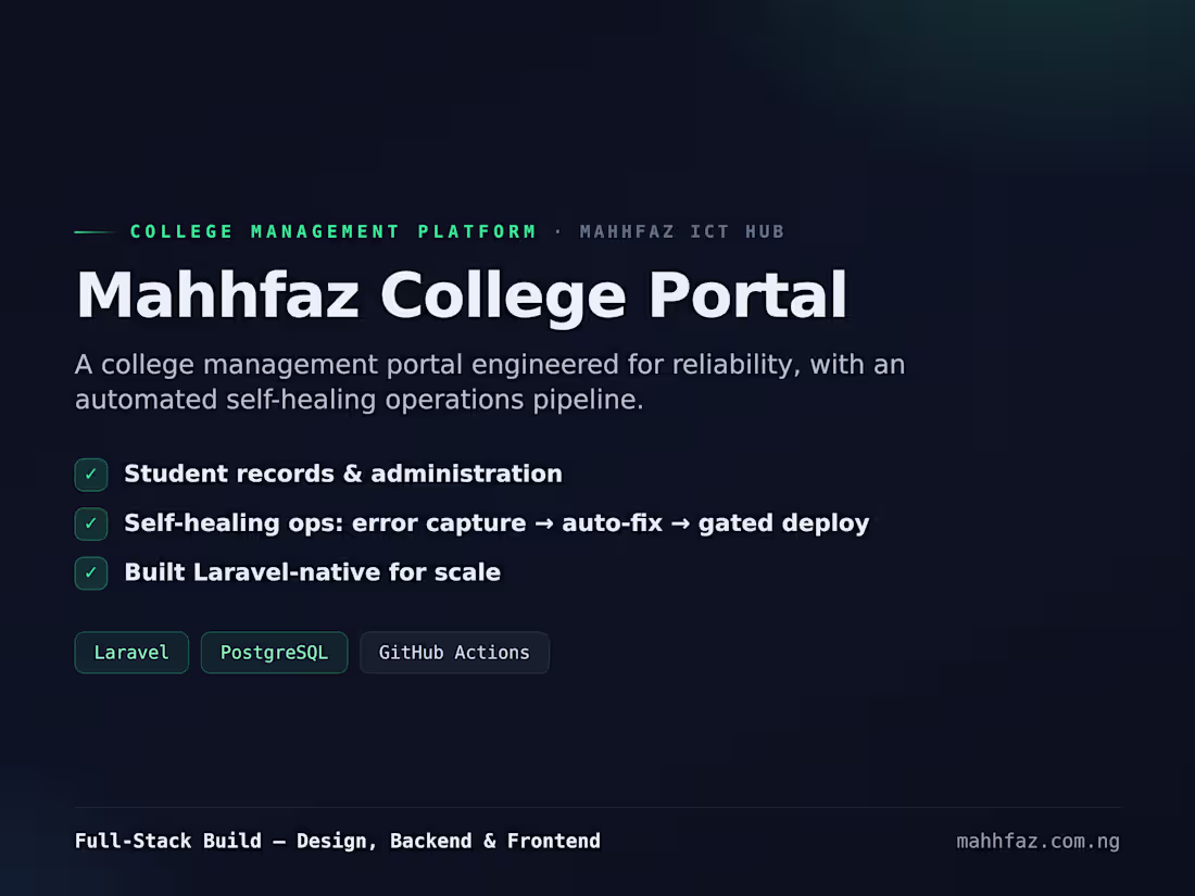 Cover image for Mahhfaz College Portal

A college management