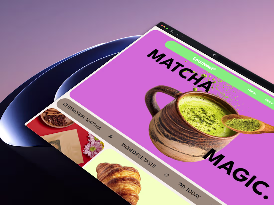 Cover image for Leaf Nest Matcha Brand E-commerce Site Design