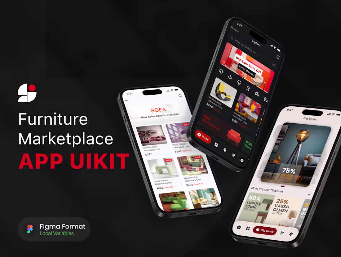 Cover image for FurnitSphere - Furniture Ecommerce App UI Kit - Local Variable