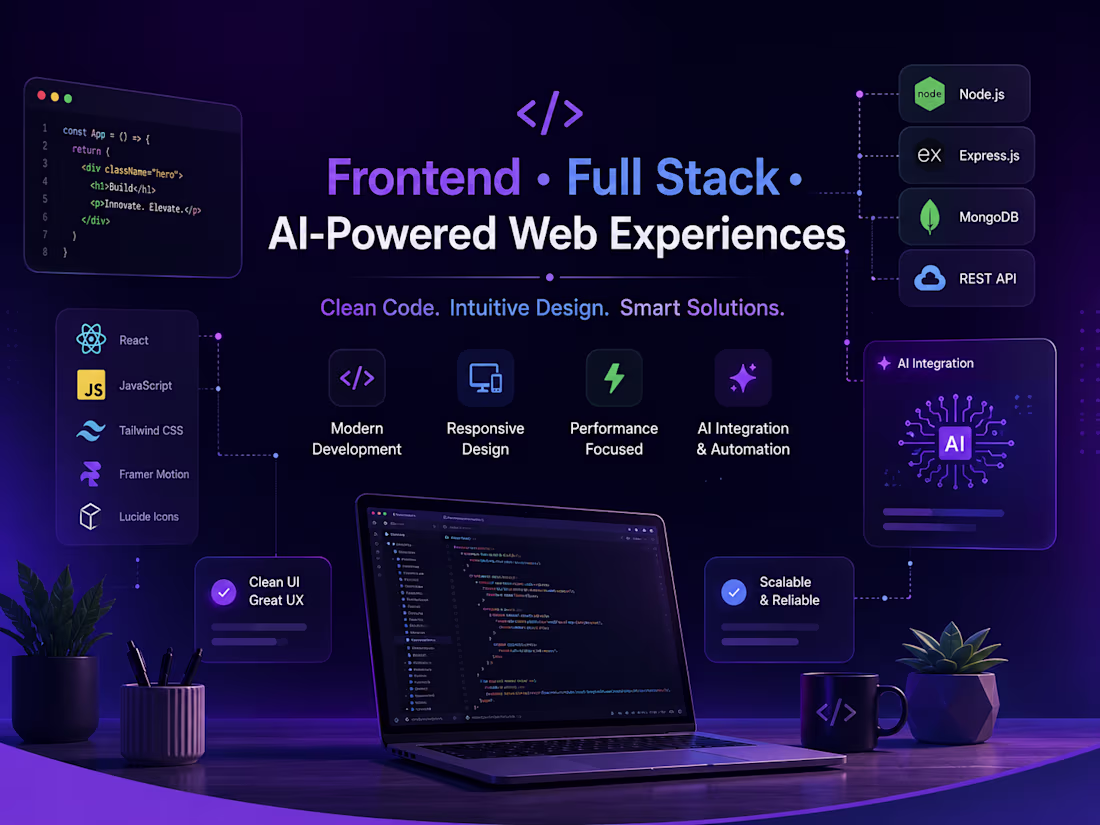 Cover image for Full-Stack Web Development & Custom Web Apps