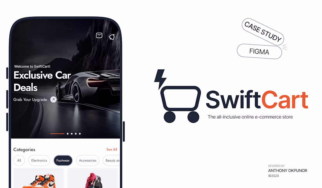 Cover image for SwiftCart | E-commerce App | UI/UX Case Study :: Behance