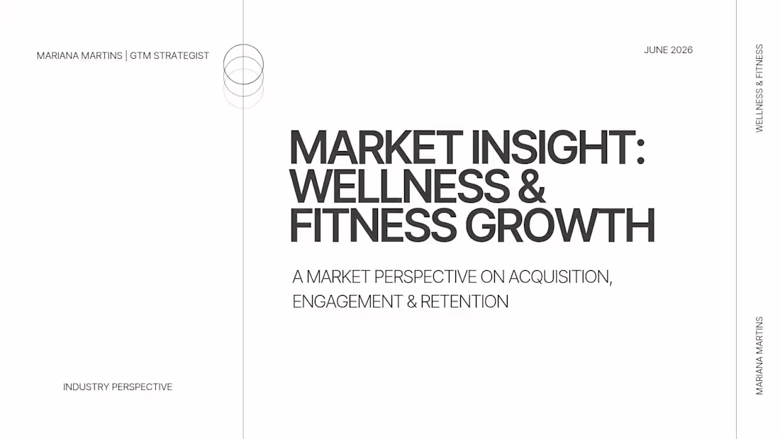 Cover image for Market Insight: Wellness & Fitness