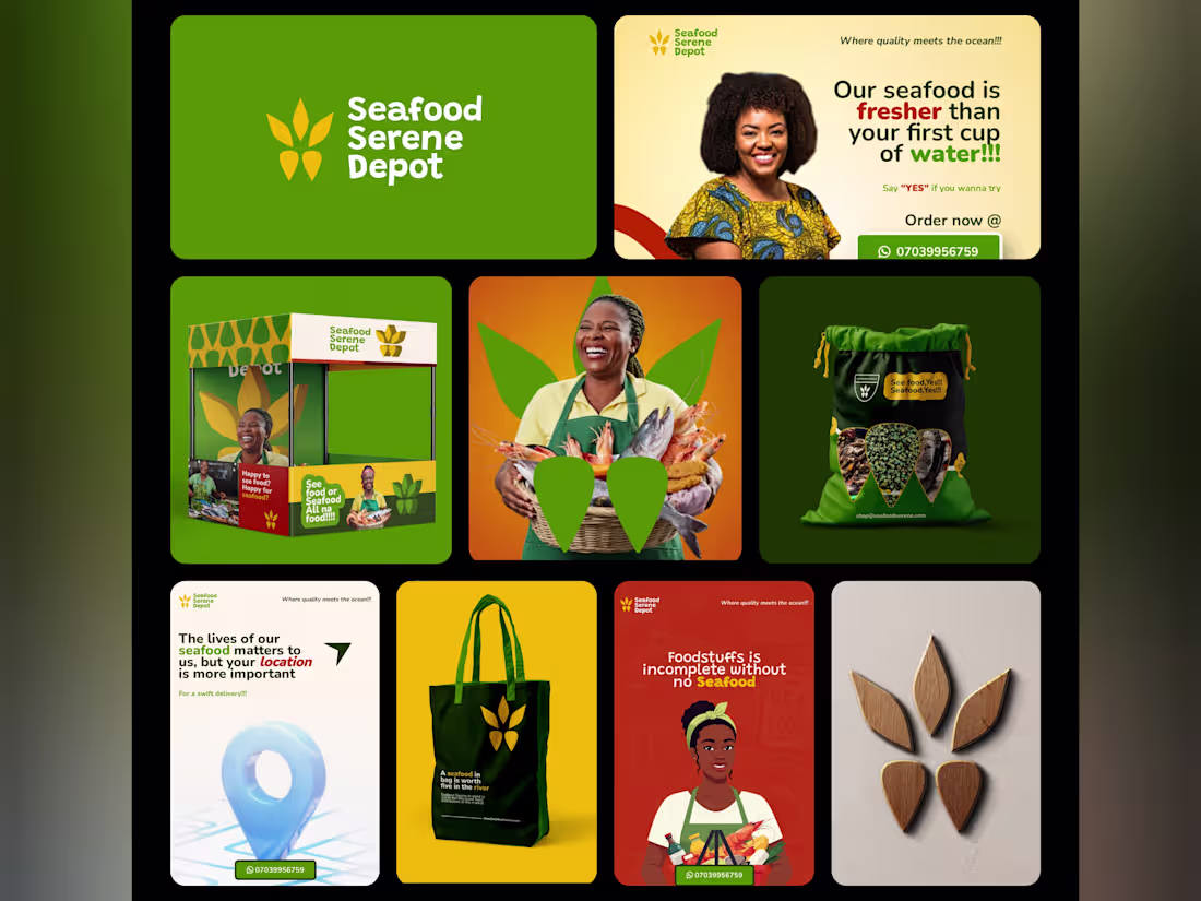 Cover image for Seafood Serene Depot logo design