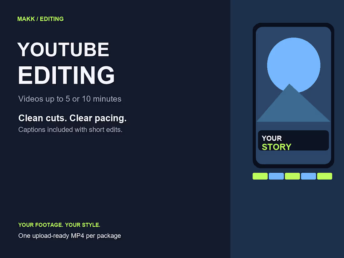 Cover image for YouTube Video Editing up to 5 Minutes