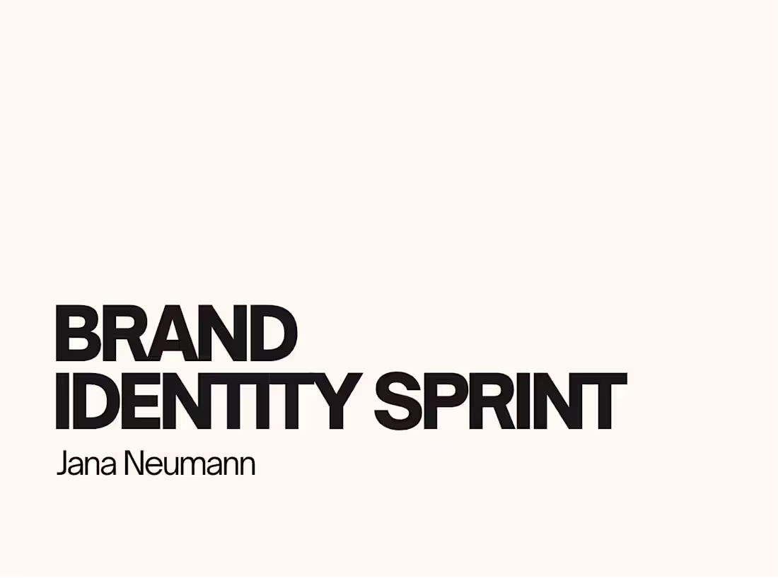 Cover image for Brand Identity Sprint