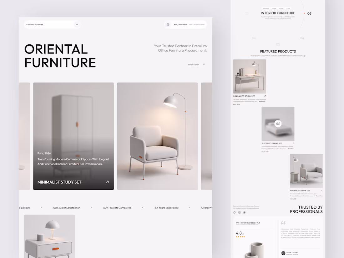 Cover image for Oriental - Furniture Brand Landingpage
