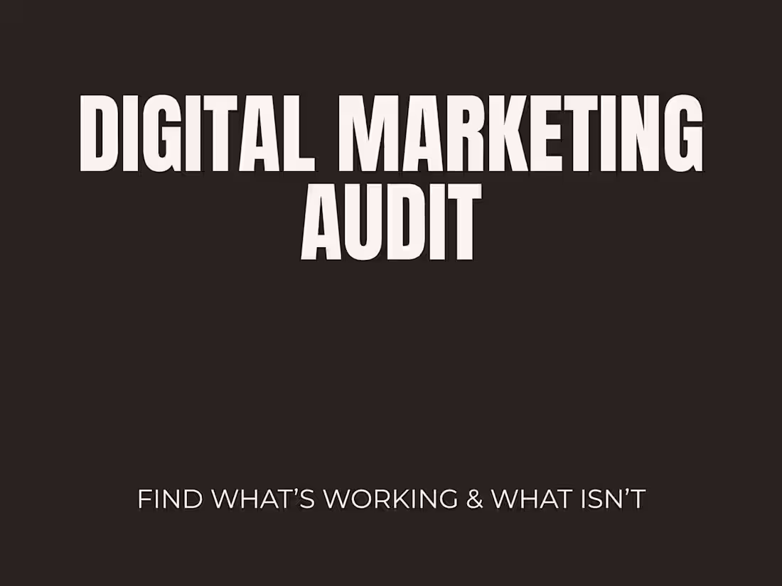 Cover image for Digital Marketing Audit