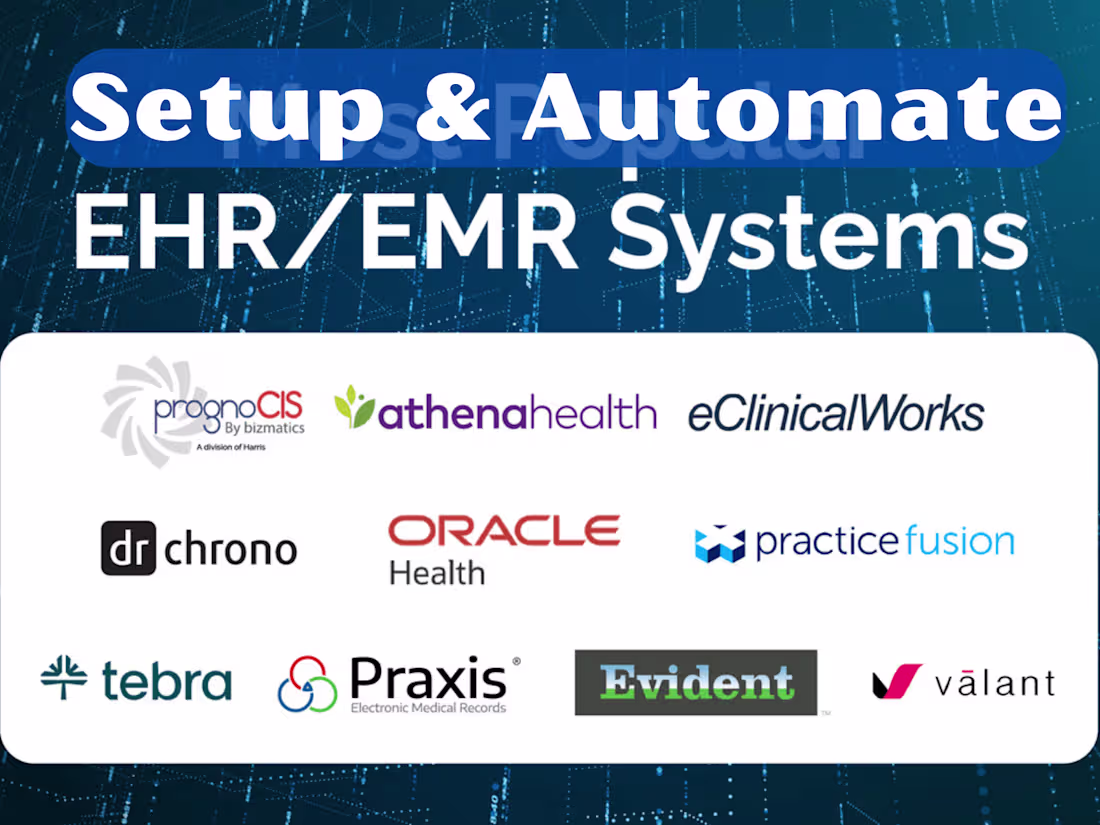 Cover image for EHR/EMR Setup & Automation for Medical Practices