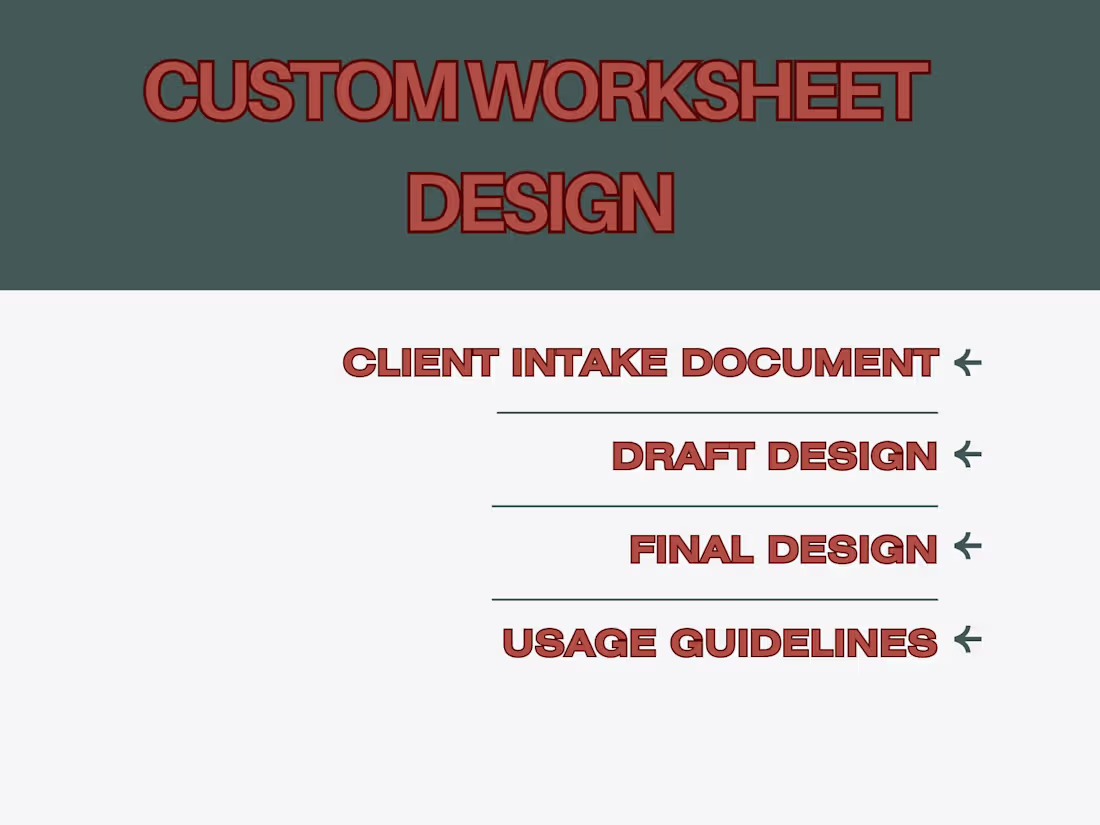 Cover image for Custom Worksheet Design