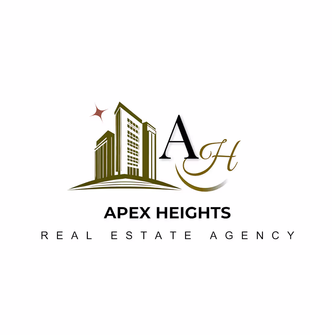 Cover image for Apex Heights - Professional Real Estate Agency Logo🏙️