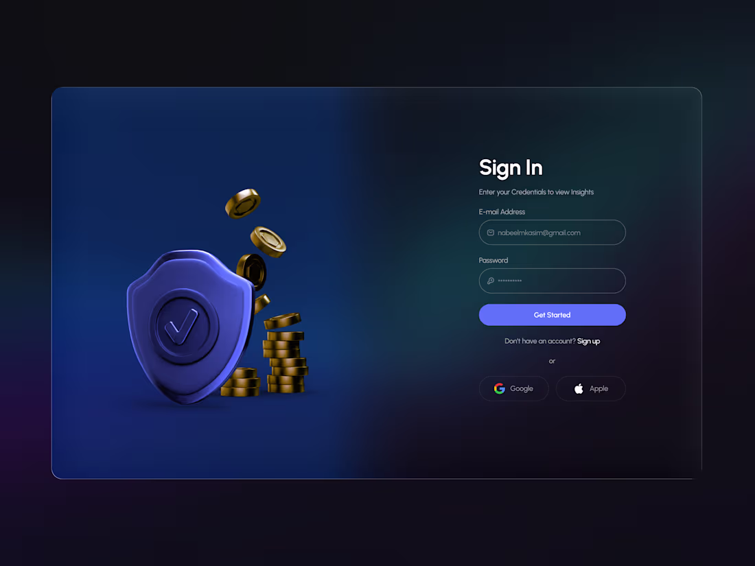 Cover image for Login screen of a fintech web app.