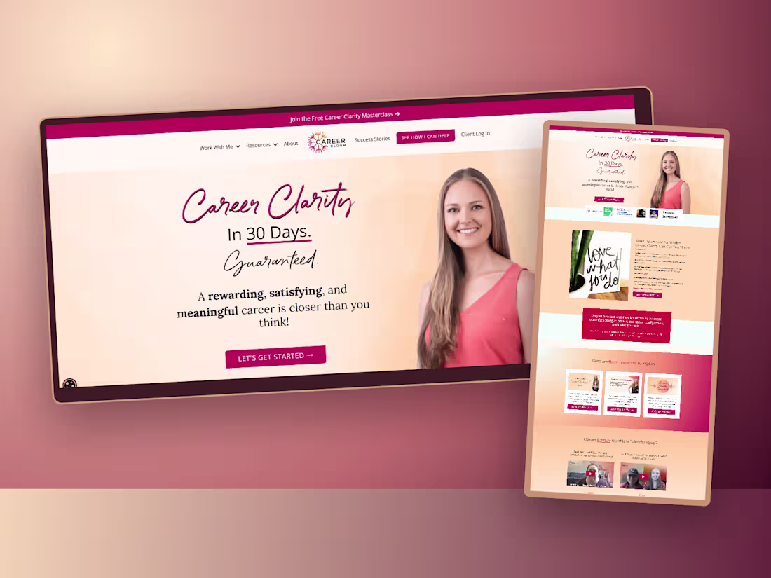 Cover image for Career Bloom | Kajabi Career Coaching Website