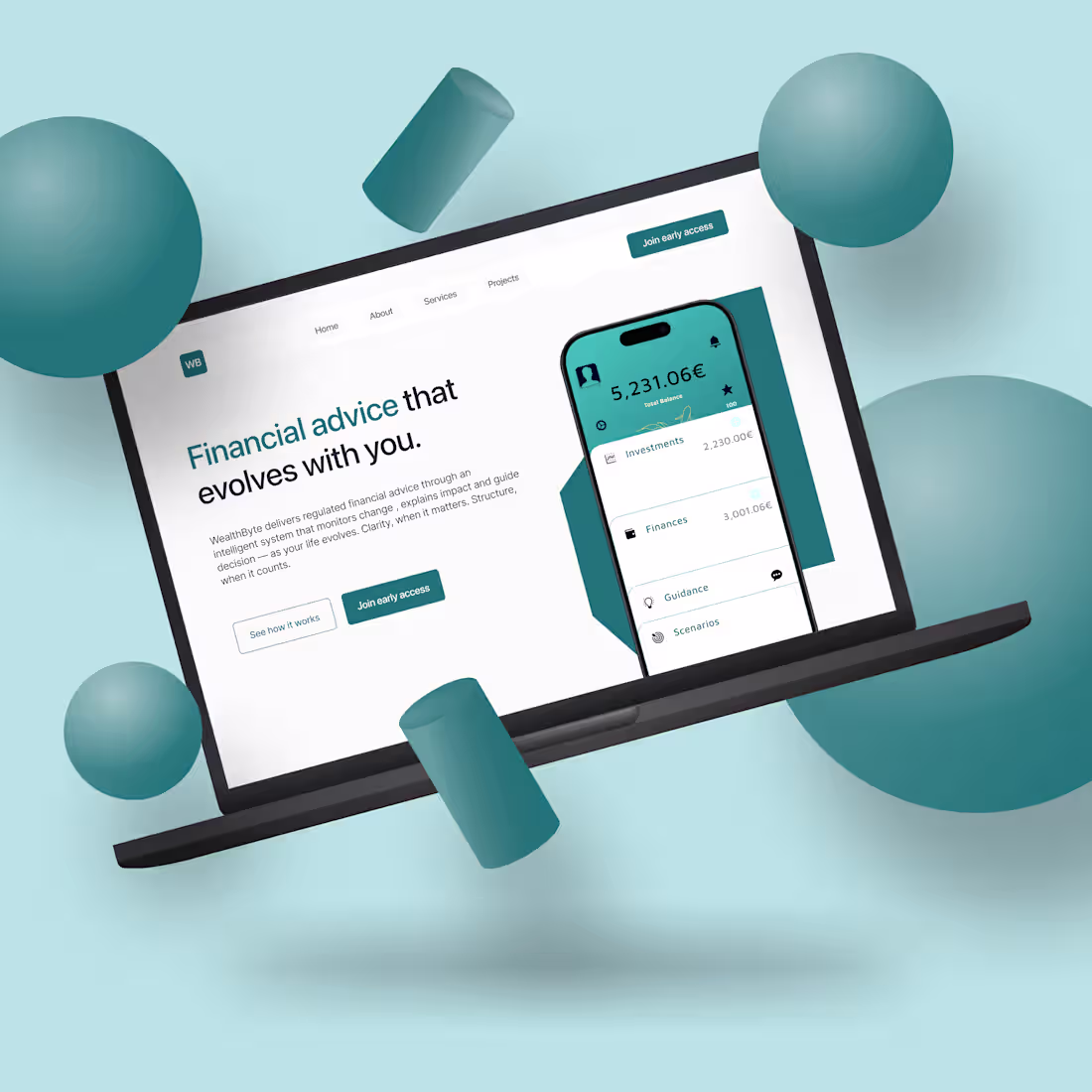 Cover image for Design and Development of WealthByte's Fintech Website