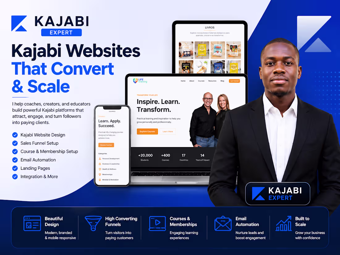 Cover image for Kajabi Website Design & Funnel Setup