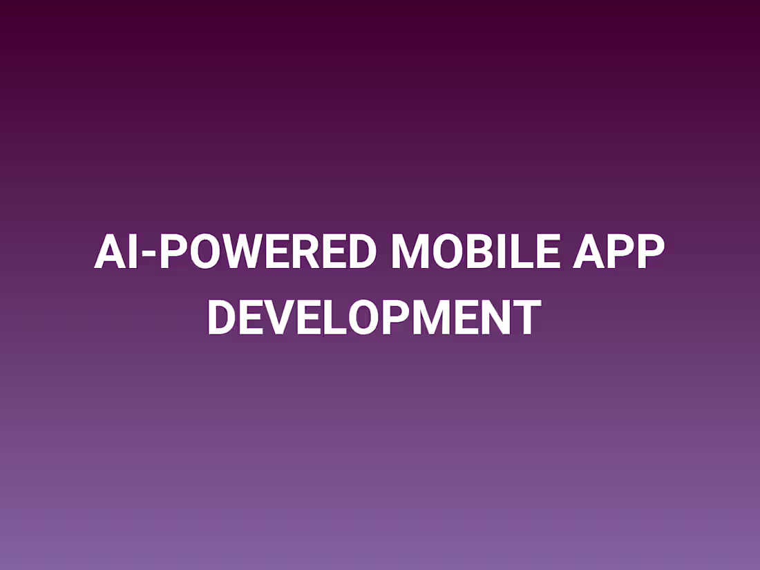 Cover image for AI-Powered Mobile App Development (MVPs & Custom Builds)