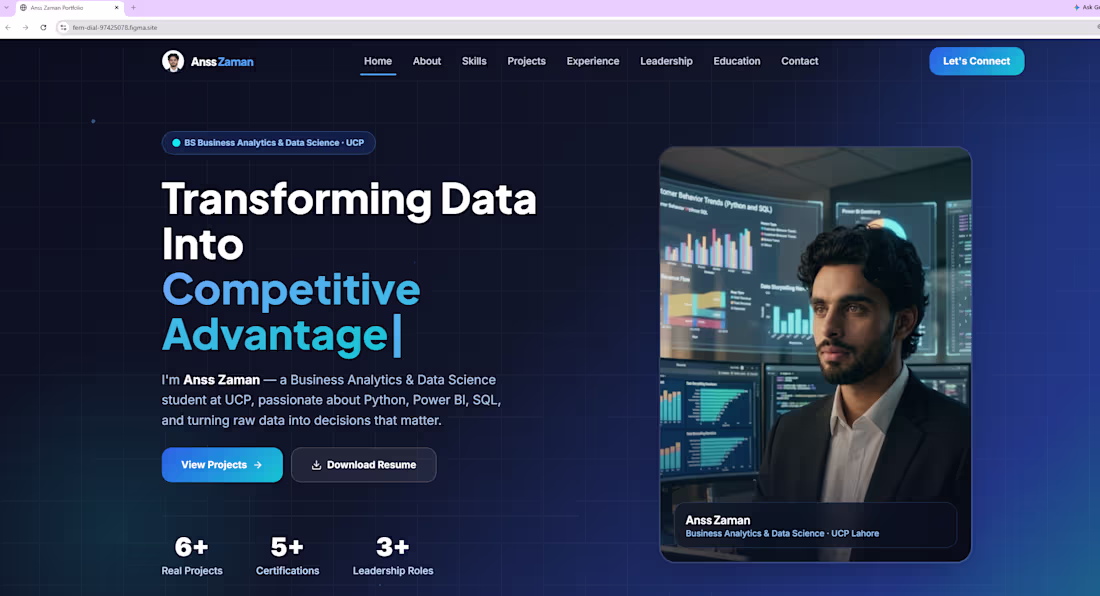 Cover image for I created this Portfolio Website for my client to showcase h...
