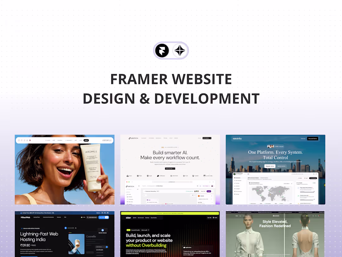 Cover image for Framer Website Design + Build for Multi-Page