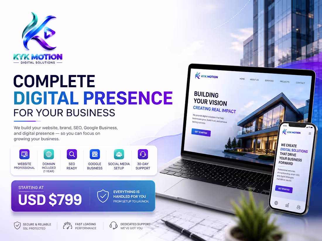 Cover image for Business Website Starter Package | Website + Branding Setup