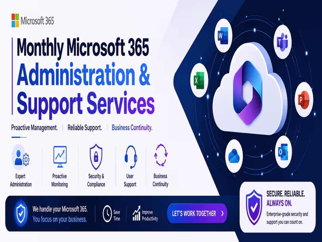 Cover image for Monthly Microsoft 365 Administration & Support
