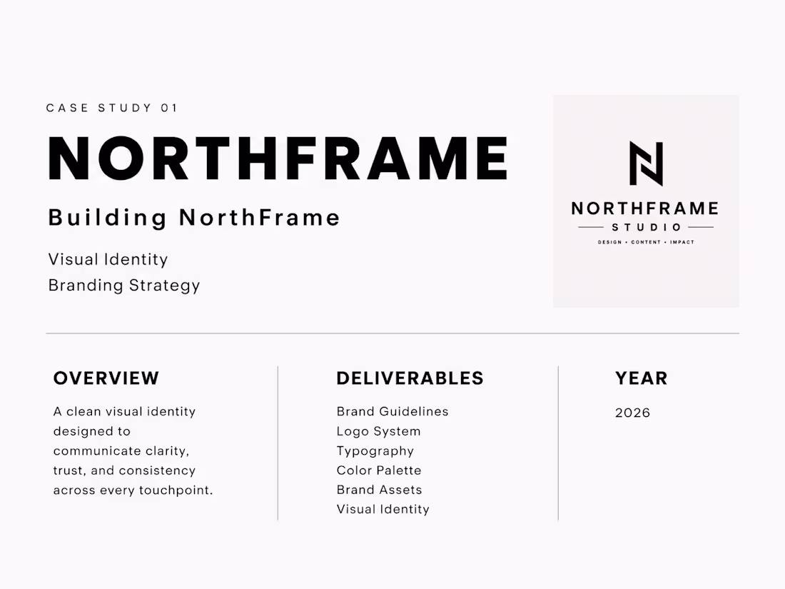 Cover image for NorthFrame — Visual Identity