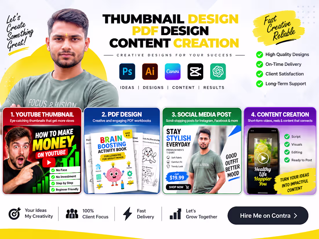 Cover image for I create eye-catching thumbnails, professional