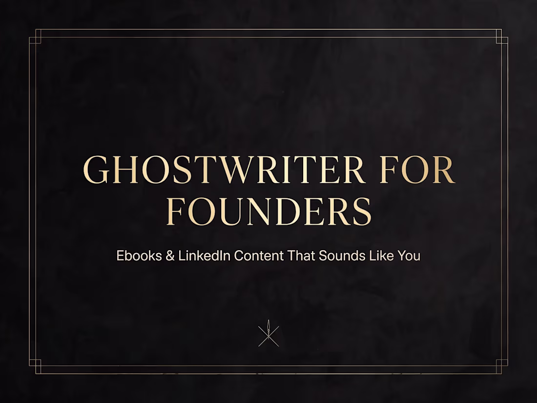 Cover image for Ghostwriting for Founders - Ebook & LinkedIn Content That Sounds