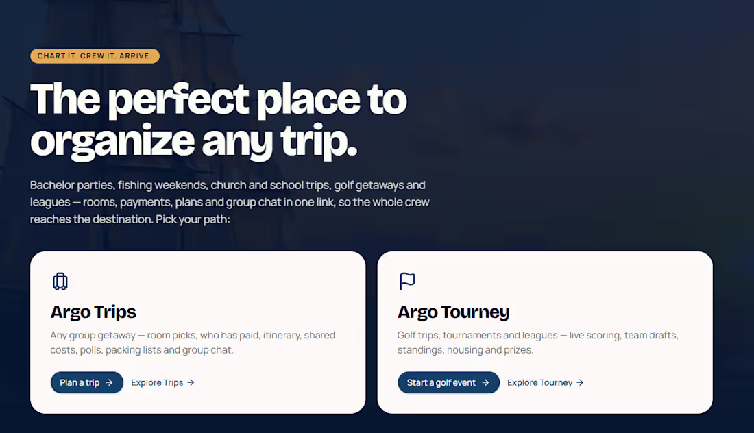 Cover image for I created a trip organizing