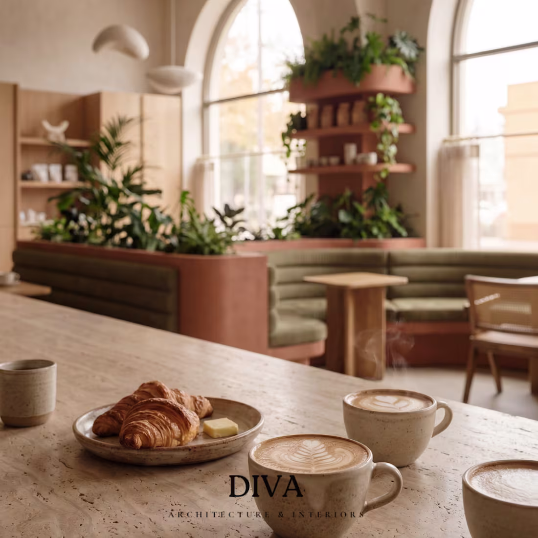 Cover image for Contemporary Biophilic Café Interior Visualization
Designed