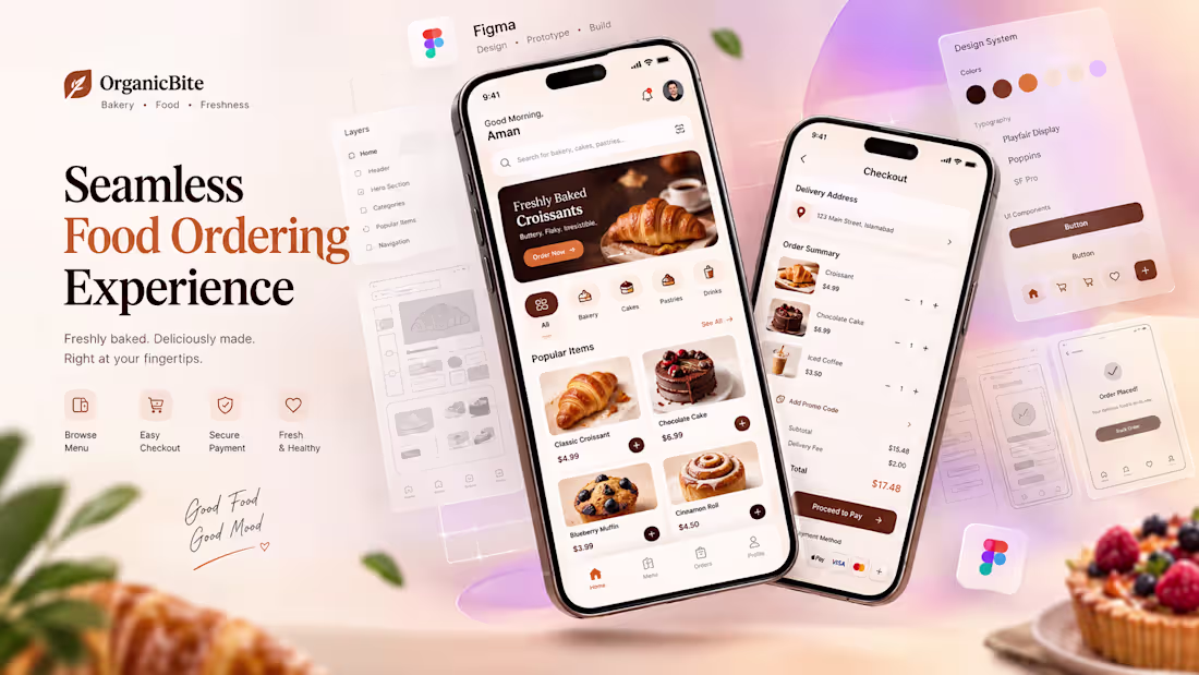 Cover image for Designing a Seamless Food Ordering Experience in Figma
