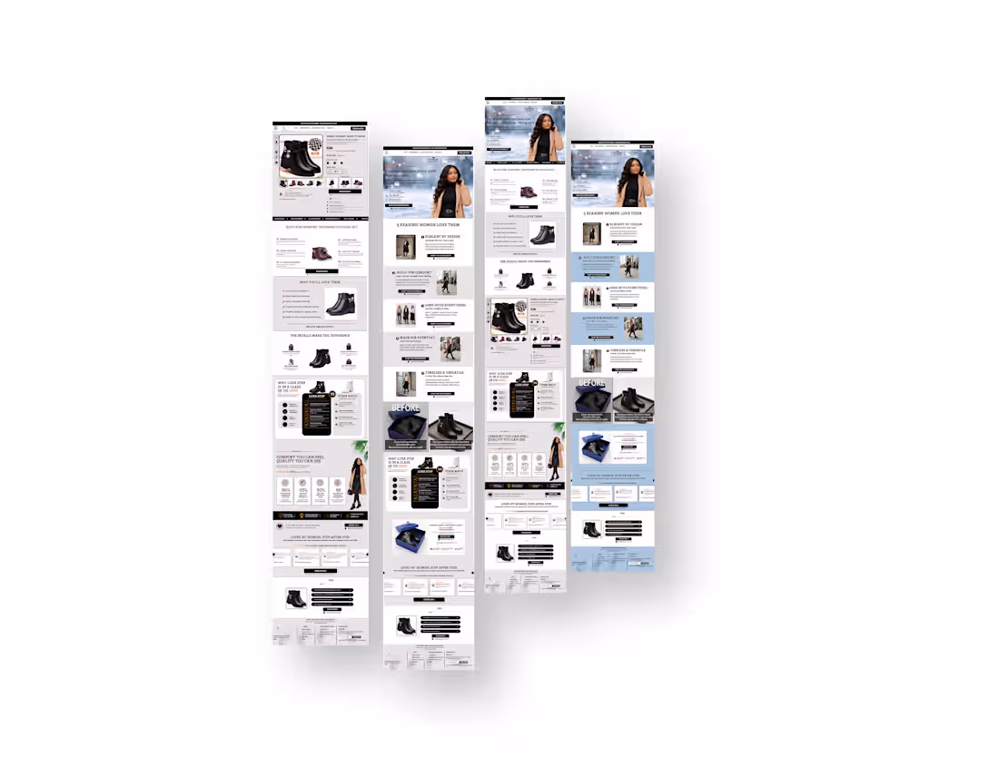 Cover image for 4 landing pages. 1 goal,
