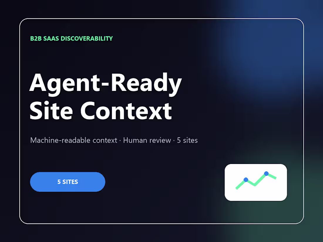 Cover image for I will make 5 SaaS sites easier for AI agents to understand