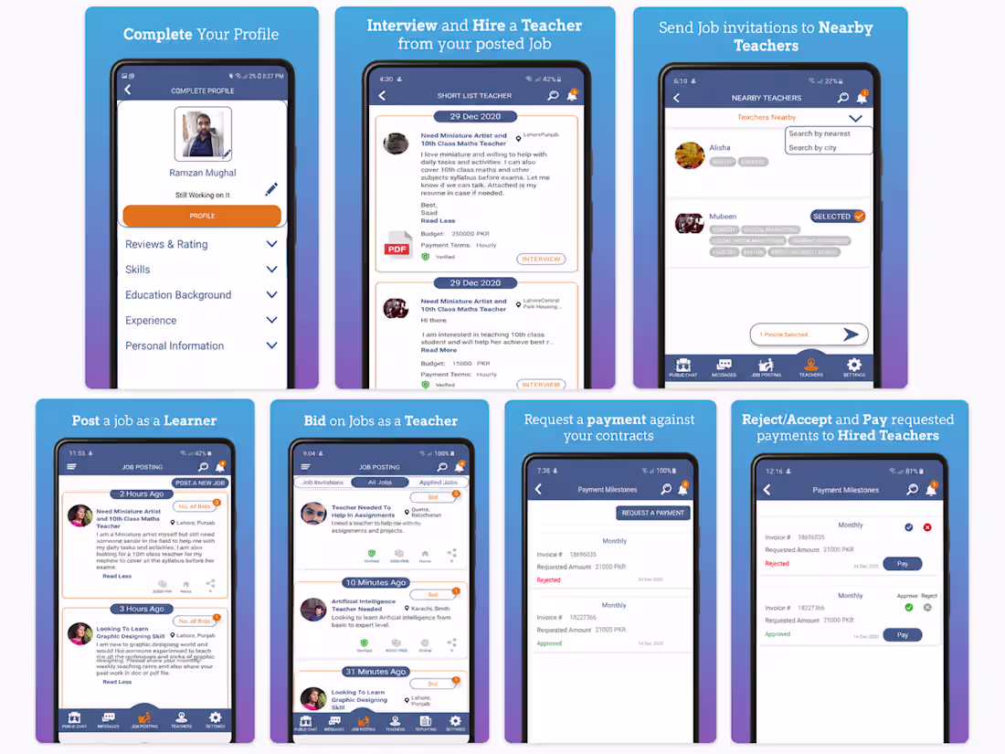 Cover image for ChatTeach | Student & Teacher Learning Marketplace Mobile App