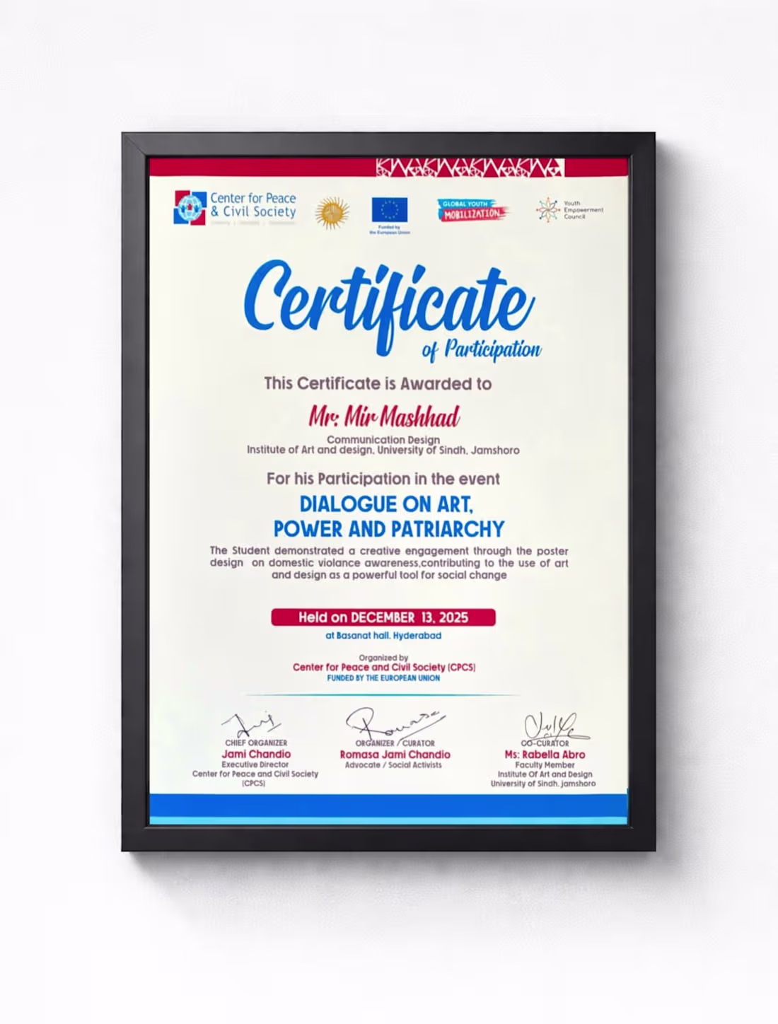 Cover image for Honored to receive this Certificate