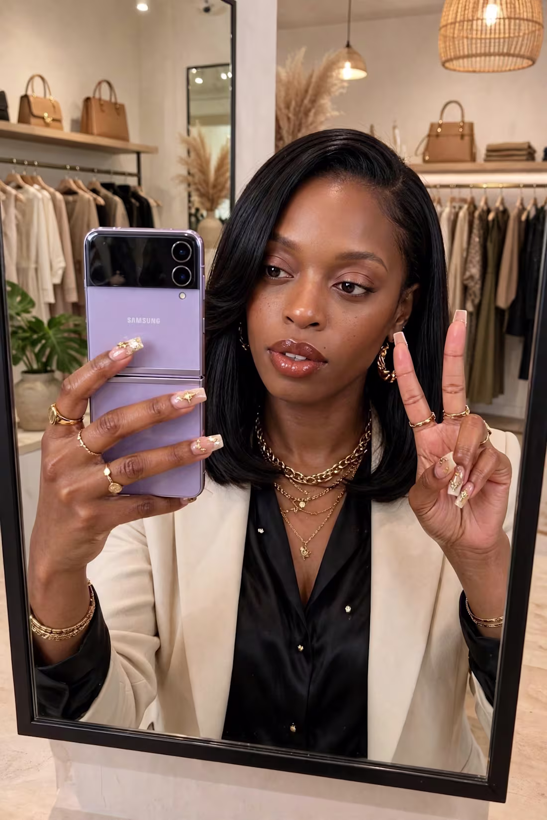 Cover image for Creator mirror selfie content. AI-generated