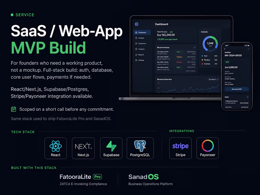 Cover image for SaaS / Web-App MVP Build
