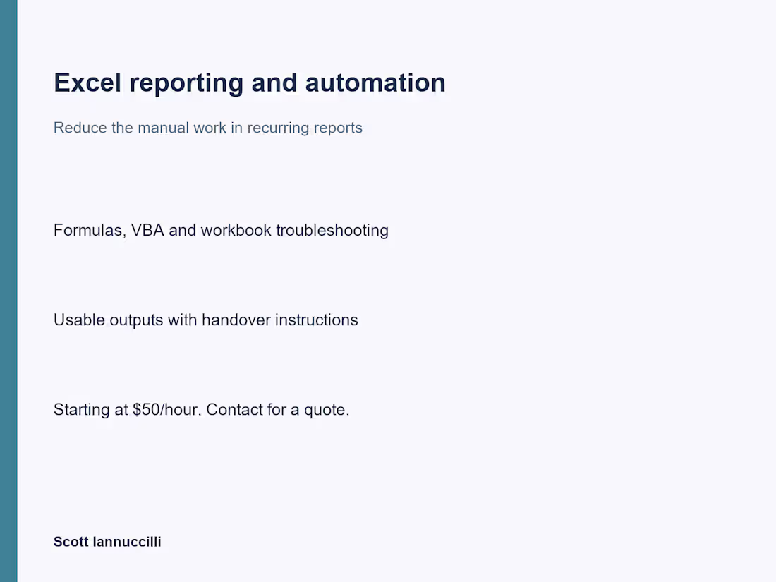 Cover image for Business Reporting & KPI Workbook Improvement