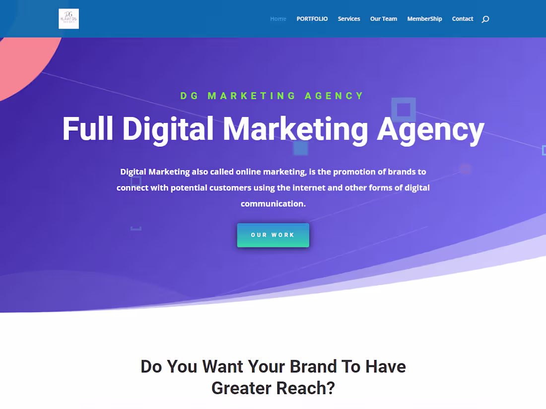 Cover image for Digital Marketing Agency Website