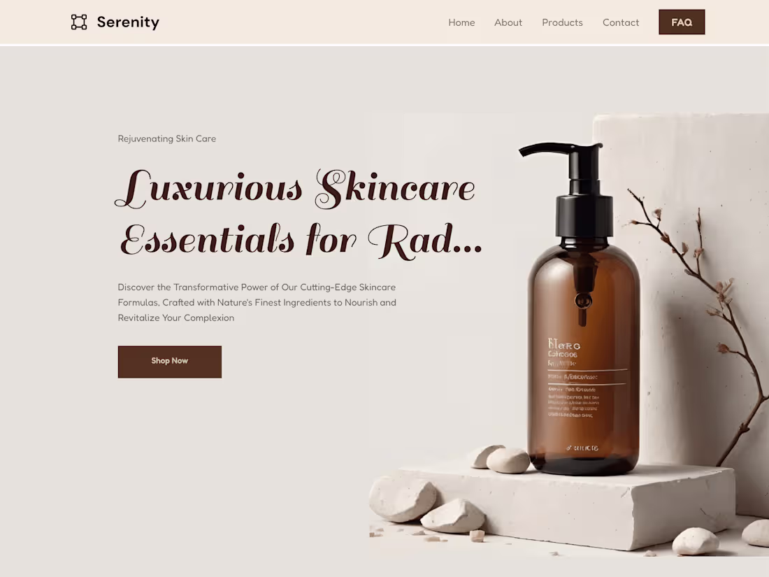 Cover image for Luxury Skincare Brand Website Design
