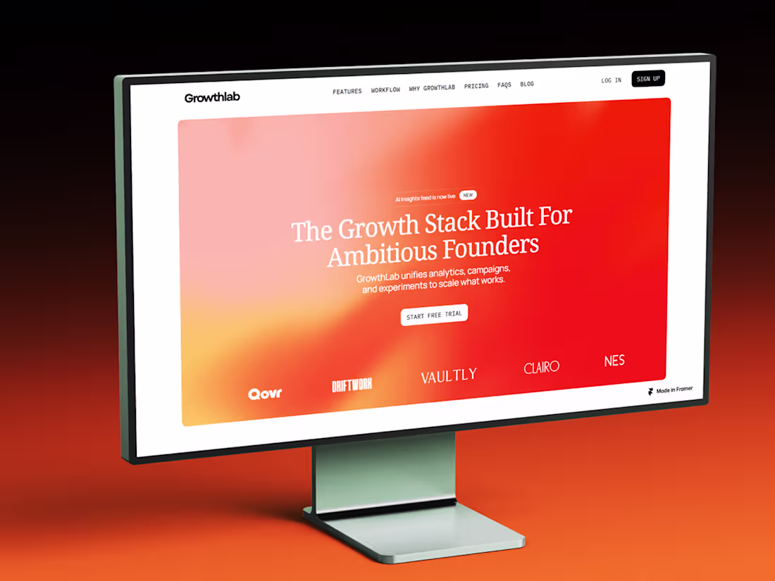 Cover image for Growthlab - Conversion-Focused SaaS Website Design