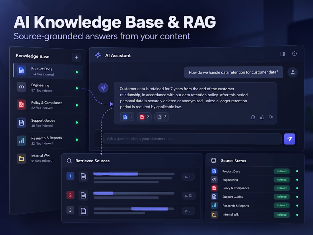 Cover image for AI Knowledge Base & RAG Chatbot Development