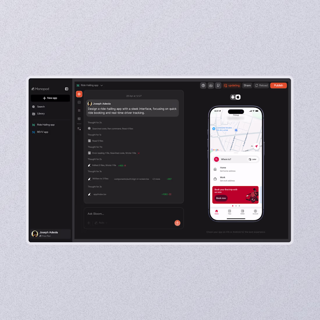 Cover image for Monopod is an AI-powered mobile