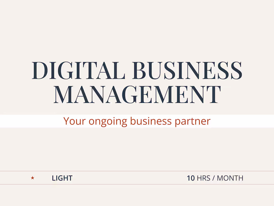 Cover image for Digital Business Management — LIGHT