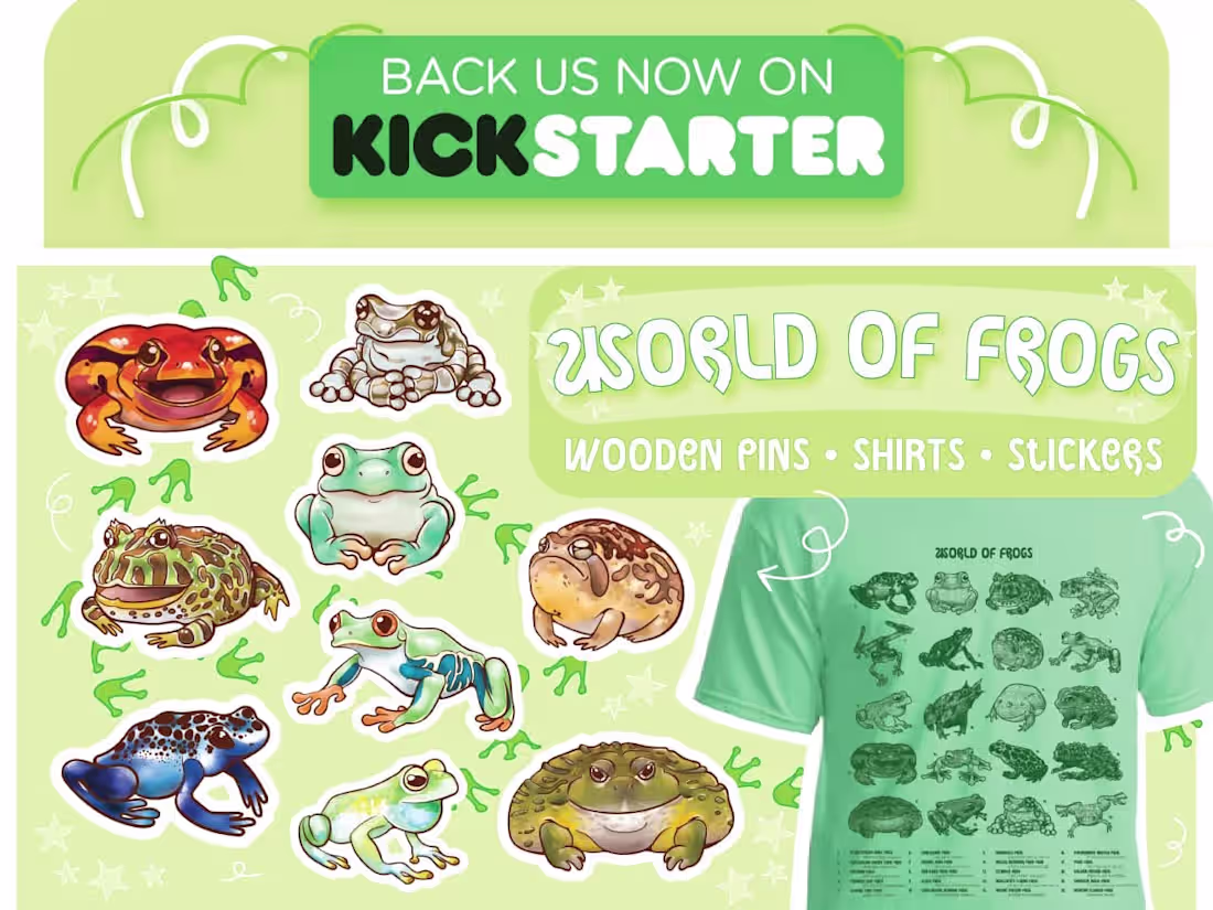 Cover image for "World of Frogs" Kickstarter Campaign (100% Funded) 🐸