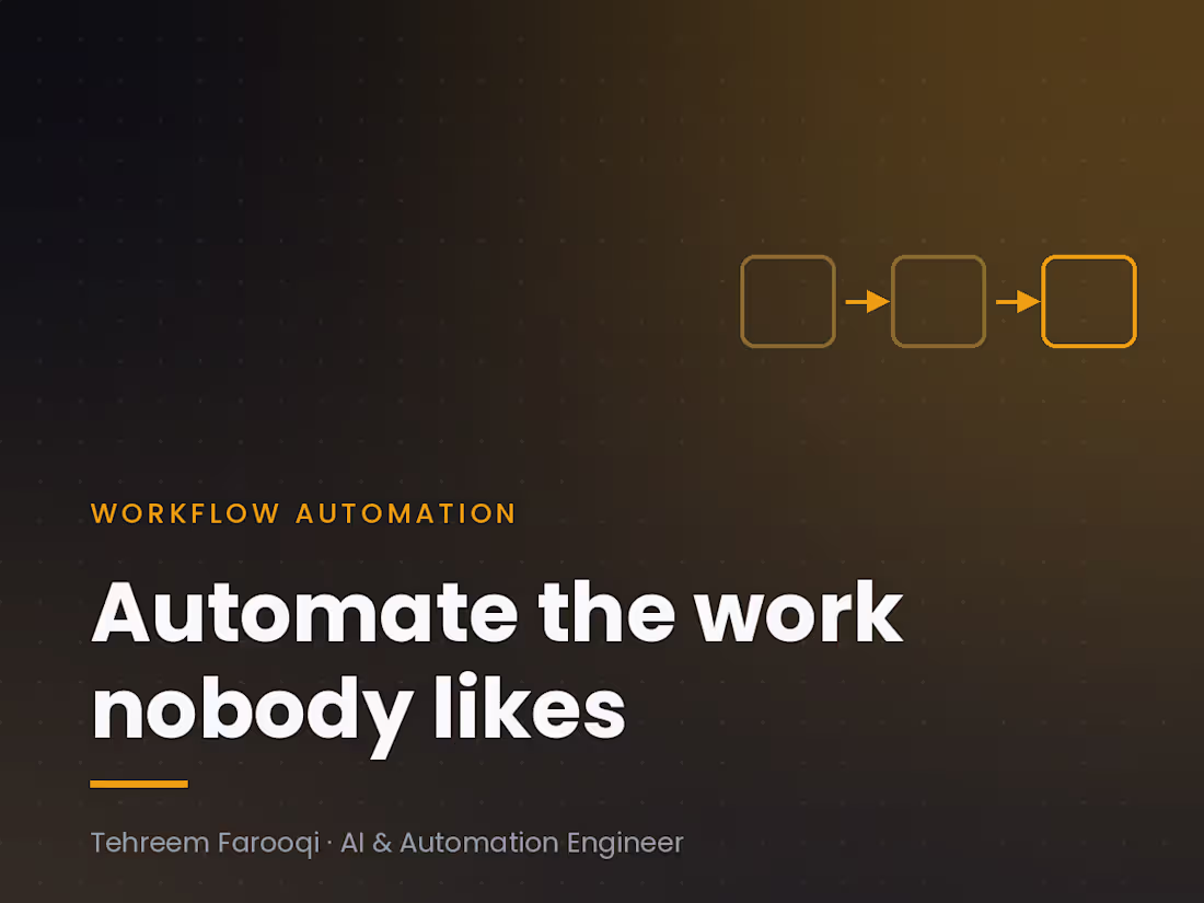 Cover image for Workflow Automation That Replaces the Manual Work