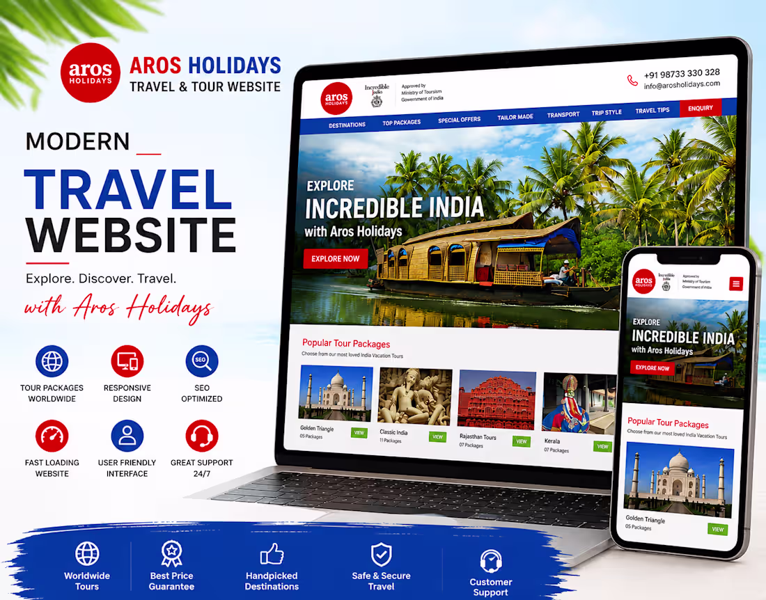 Cover image for Modern Travel Agency Website |
