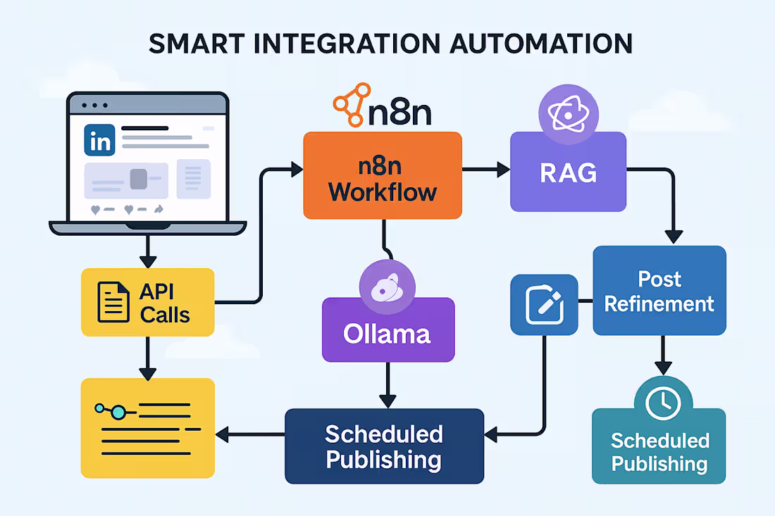 Cover image for Smart Integration Automation with n8n + RAG + Ollama